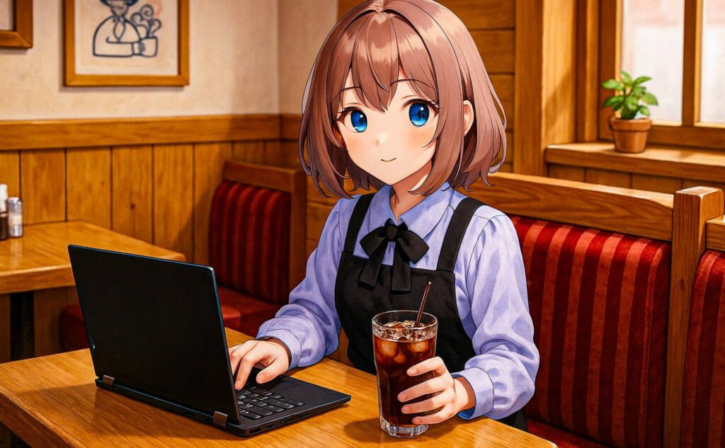 新緑の季節カフェでゆっくりアイスコーヒー