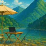 夏休みと釣りとThinkPadp