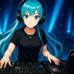 DJで音楽の再生や新しいテクニックにThinkPadを使って演奏している女性の様子
